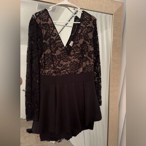 Lace Detail Dress/Romper One Piece